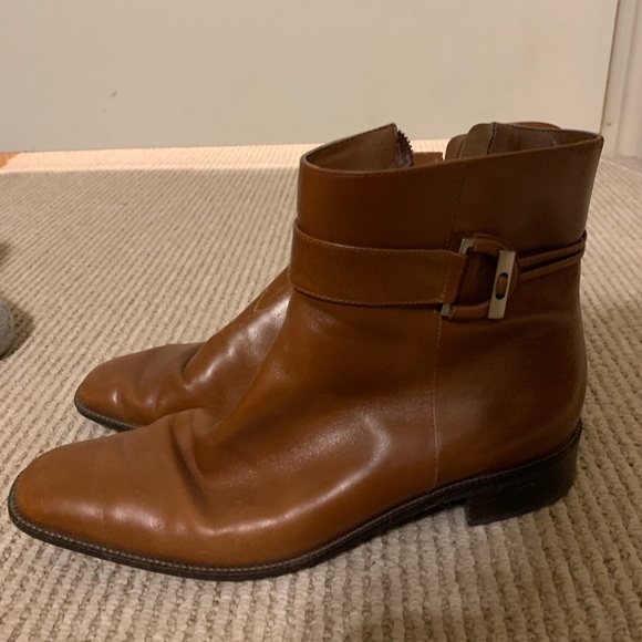 Talbots brown leather heeled boots - Picture 2 of 4